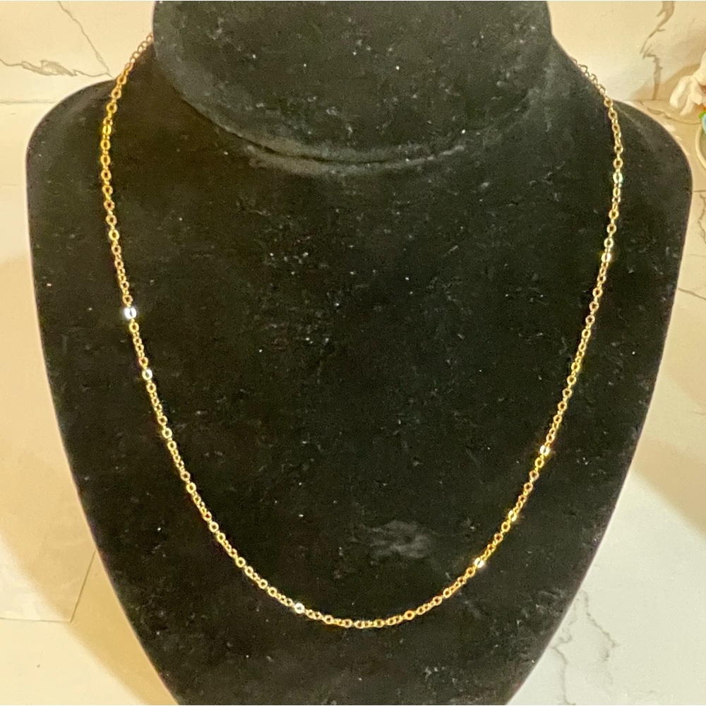 Delicate 14K Yellow Gold Filled Rollo  Link Chain